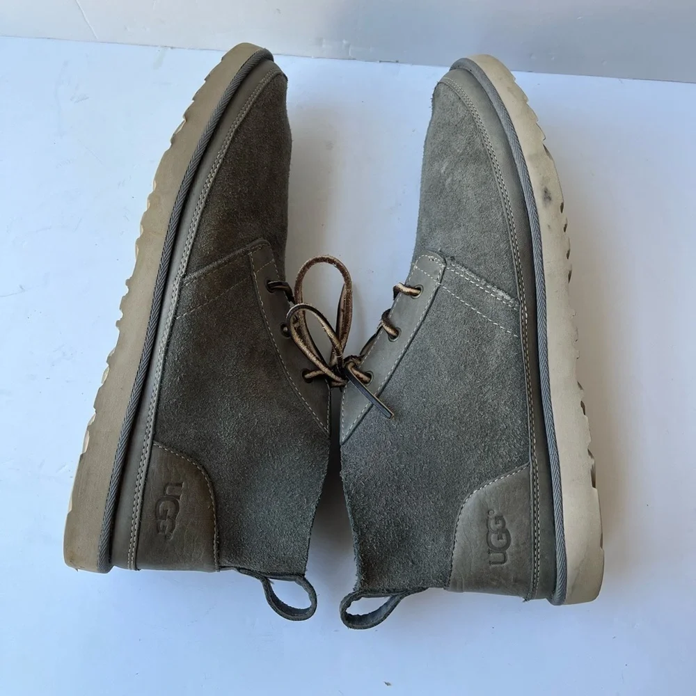 UGG Mens Gray Suede Leather Boot Neumel Size 13
